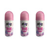 Desodorante Roll On Antitranspirante Soft Control Women Stay 50ml Kit x 3