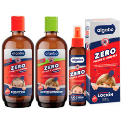 Kit Shampoo + Acondicionador + Locion Zero Piojos & Liendres Kids 500ml Algabo