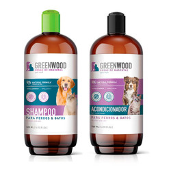 Kit Shampoo + Acondicionador para Perros y Gatos Greenwood