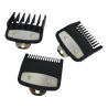 Set De Alzas Peines X3 Con Intermedias Clip Metal Peluqueria