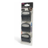 Set De Alzas Peines X3 Con Intermedias Clip Metal Peluqueria