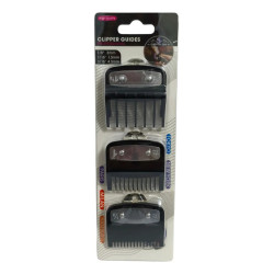 Set De Alzas Peines X3 Con Intermedias Clip Metal Peluqueria