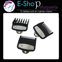 Set De Alzas Peines X3 Con Intermedias Clip Metal Peluqueria
