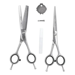 Tijera De Corte + Pulir + Peine + Navaja 03267 Set Eurostil