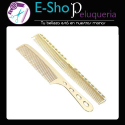 Set Peines De Metal Para Corte Perforado Barberia Peluqueria