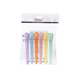 Pinzas Cocodrilo Eurostil Para El Pelo 03056 X6 Colores