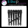 Pinzas Cocodrilo Eurostil Para El Pelo 03057 X6 Negro