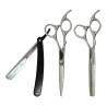 Tijeras De Peluquería Corte + Pulir + Navaja + Navajin W9001 Jessamy