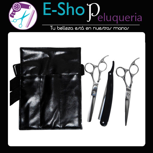 Tijeras De Peluquería Corte + Pulir + Navaja + Navajin W9001 Jessamy