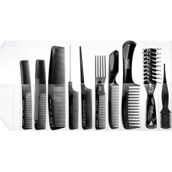 Set De Peines Y Navajin Eurostil 50663 Barberia Barber X 10