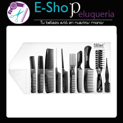 Set De Peines Y Navajin Eurostil 50663 Barberia Barber X 10