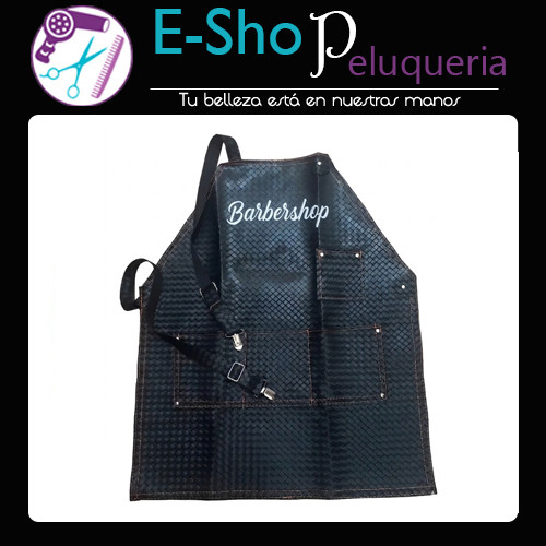 Delantal Cuerina C/ Bolsillo Barberia Peluqueria Profesional