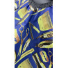 Capa de Corte Barber Azul con Dorado