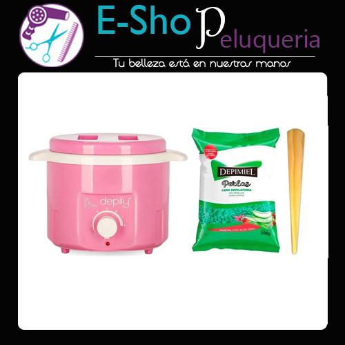 Kit Depilacion: Derretidor Depily + Cera Depimiel + Espatula