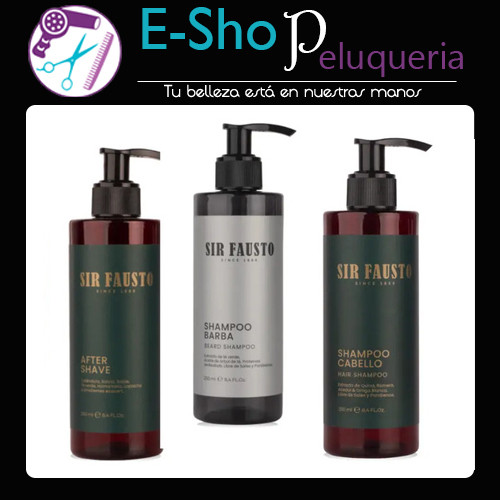 Kit Shampoo para el Pelo + Shampoo para Barba + After Shave Sir Fausto