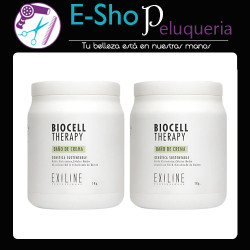 Baño De Crema Mascara Exiline Biocell Therapy Hidratacion 1kg x 2