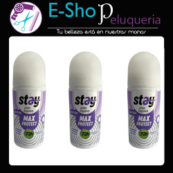 Desodorante Roll On Antitranspirante Max Protect Mujer Stay 50ml Kit x3