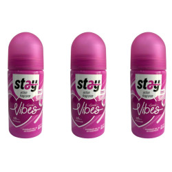 Desodorante Roll On Antitranspirante Good Vibes Teen Stay 50ml Kit x 3