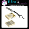 Navaja de Acero Inoxidable Eurostil 6417 + 10 Filos Feather Kit