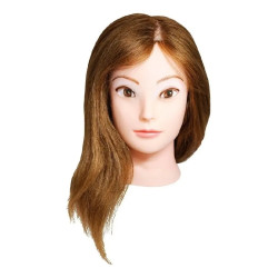 Cabeza Practica Pelo Natural Castaño 40cm W90 Jessamy