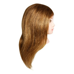 Cabeza Practica Pelo Natural Castaño 40cm W90 Jessamy