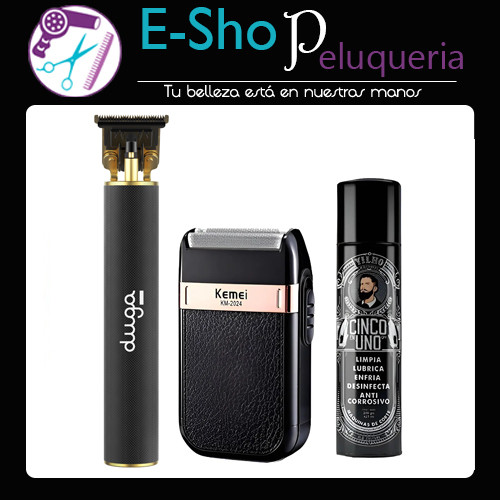 Trimmer Duga D410 + Shaver Afeitadora Kemei 2024 + 5 En 1 Kit
