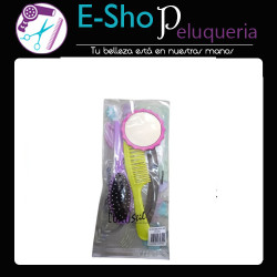 Set Eurostil Peine Cruzado Cepillo Espejo Lima 55086