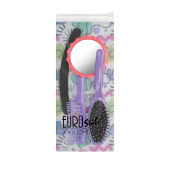 Set Eurostil Peine Cruzado Cepillo Espejo Lima 55086