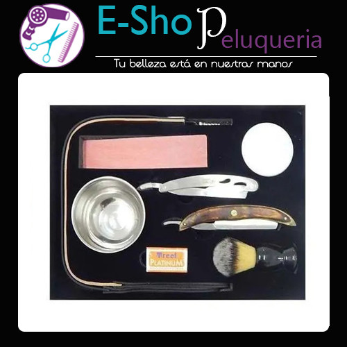 Kit Barberia Completo Navaja + Asentador + Brocha +extras