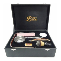 Official Barber Set Barberia Lujo Navaja + Asentador +extras