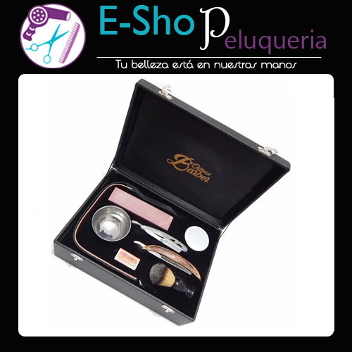 Official Barber Kit Barberia Lujo Navaja + Asentador +extras
