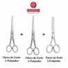 Set de Tijeras Profesional De Corte 5'' Y 6'' + Pulir 5'' Mundial