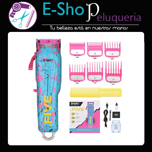 Maquina Cortadora De Pelo Bway Five Corta Pelo Inalambrica 7800 Rpm