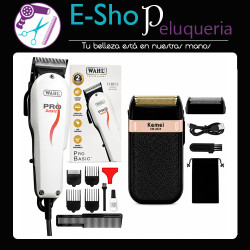 Maquina De Corte Profesional Wahl Pro Basic + Shaver Kemei Kit