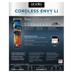 Maquina de Corte Profesional Andis Envy Li Cordless