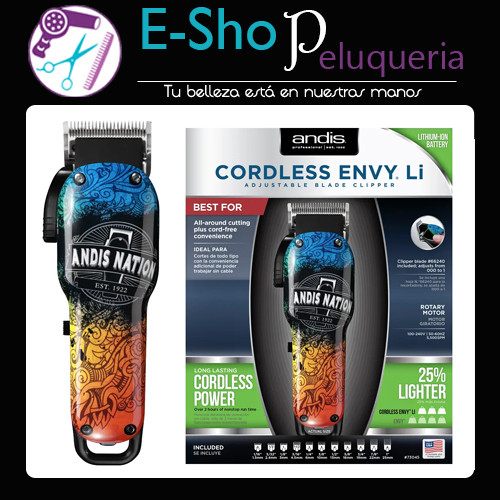 Maquina de Corte Profesional Andis Envy Li Cordless