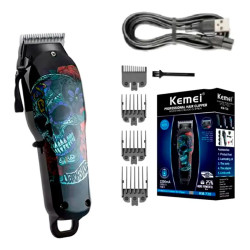 Maquina De Cortar Pelo Kemei Skull Barber Profesional Km-735