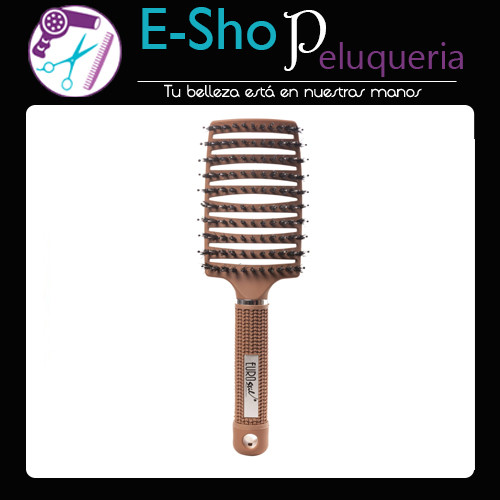 Cepillo Curvo Cerda Jabalí y Púa Bolita Eurostil 04287