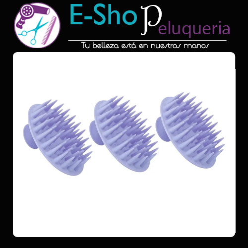 Cepillo Masajeador Silicona Eurostil 50125 Kit x3