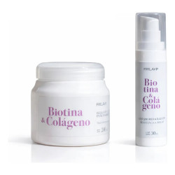 Kit Tratamiento Serum Reparador Biotina y Colágeno Frilayp + Mascara