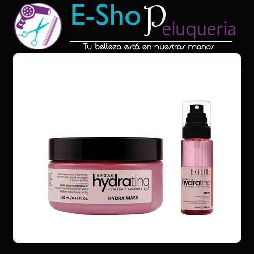 Kit Exiline Argán Hydrating: Máscara 250g + Sérum 100ml