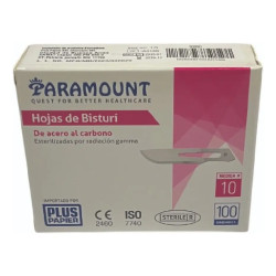 Hojas De Bisturi Carbon Paramount Medico Corte Quirurgico N10