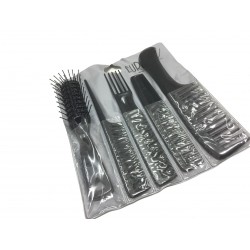 Set de 4 Peines + Cepillo Profesionales Eurostil