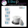 Kit 5 Rollos de Papel de Cuello Descartables + Porta Rollo de Papel Eurostil