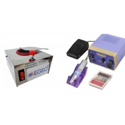 Torno Drill 288 Profesional para Manos y Pies TekniKpro Spa + Esterilizador a Cuarzo Egeo