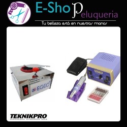 Torno Drill 288 Profesional para Manos y Pies TekniKpro Spa + Esterilizador a Cuarzo Egeo