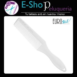 Peine De Corte Eurostil tipo Fade Barberia P/ Maquina Color Blanco