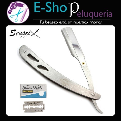 Kit Navaja Peluqueria Acero Usa Filo Gillette + Filos Super Max