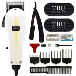 Cortadora de Pelo Wahl Super Taper + Grippers Tru Barber + Navaja Sensei Japan