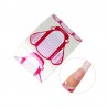 Rollo De 500 Moldes Summer Rosa Con Blanco Uñas Nail Art